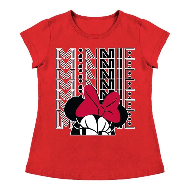 Playera Para Niña Disney Minnie Mouse Cuello Redondo Manga Corta Talla 6 Rojo