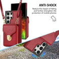 thumbnail image 2 of Samsung Galaxy S23 Ultra Case with Card Holder for Women Phone Case Wallet with Strap Credit Card Slots Crossbody Strap with Kickstand Zipper Shockproof Case For Samsung Galaxy S23 Ultra,Red, 2 of 8