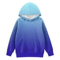 thumbnail image 3 of Casual Long Sleeve Gradient Hoodie Pullover Sweatshirt with Adjustable Drawstring and Front Pocket for Boys Girls Everyday Wear, 3 of 5