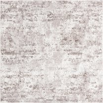 Rugs.com Aurora Collection Rug – 6 Ft Square Stone Gray Low Rug Perfect For Living Rooms, Kitchens, Entryways