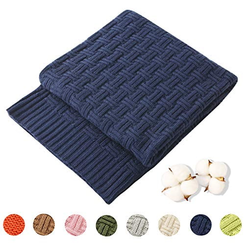 TREELY 100 Cotton Knitted Throw Blanket Couch Cover Blanket(60 x 80