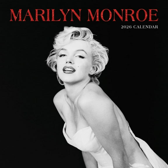 Carousel Calendars, Marilyn Monroe Black and White 2026 Mini Wall Calendar, 7'' X 7'', 16-Month Calendar with Stapled Binding