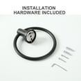 thumbnail image 2 of Orlif Hand Towel Holder,  Stainless Steel Towel Ring, Matte Black Finish, 2 of 5