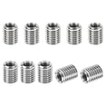thumbnail image 1 of Unique Bargains Adaptateurs de Filetage Manchon Écrou Réducteur M12*1.75 Mâle à M8*1.25 Femelle Écrou de Réparation Vis Réducteur 15mm 10 Pcs, 1 of 6