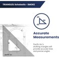 thumbnail image 2 of 's Scholastic Triangle - 8 inch - Smoke - 40/90 Angle - Polystyrene - Inking Edge - Technical Drawing Tools, Drafting, Architect and Engineering., 2 of 7
