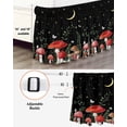 thumbnail image 3 of Mushrooms Black Bed Skirt King Size, Botanical Leaf Butterflies Country Moon Wrap Around Bed Skirting with Adjustable Elastic Strap, Dust Ruffle Pleated Bedskirts 16 Inch Drop for Bedroom King Beds, 3 of 9