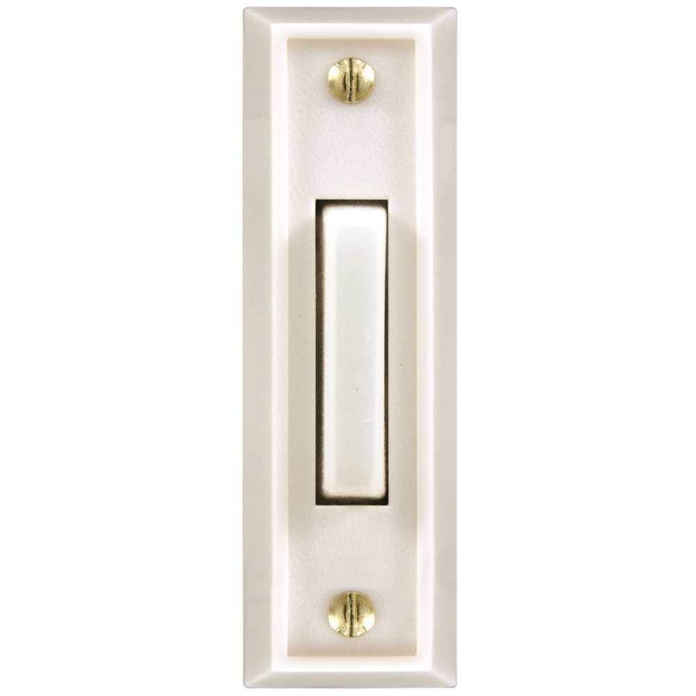 LOT OF 2 Details about   X2 Hampton Bay Wired Lighted Door Bell Push Button White HB-715-1-02. 