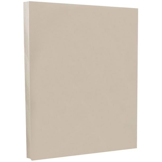 JAM Vellum Bristol Cardstock, 8.5x11, 50/Pack, 67lb Grey