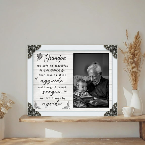 Grandpa Memorial Photo Frame, Loss of Grandpa Gift, Father Memorial Frame, Sympathy Gift for Dad, Grandpa in Heaven Photo Frame