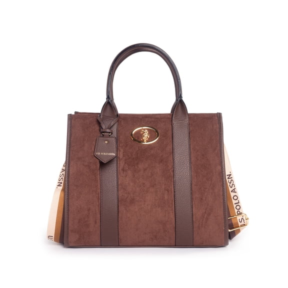 U.S. Polo Assn Women's Brown Heritage Tote