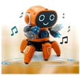 thumbnail image 3 of Robot Jouet Musical Intelligent Électrique à Six Mâchoires Dansant et Marchant dans l'Espace pour Bébés et Enfants, Compagnon Robot Haute Technologie pour Enfant avec Projection Lumineuse, Clignotement, Chant et Fonction de Déplacement pour Garçons et Filles (Orange), 3 of 8