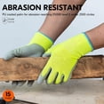 thumbnail image 4 of Vgo 15Pares Guantes de Trabajo y de Jardinería Recubiertos de PU para Hombres Multifunción (Amarillo fluorescente, PU2013), 4 of 4