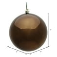 thumbnail image 2 of Vickerman 4" Chocolate Shiny Ball Ornament, 6 per Bag, 2 of 5