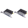 thumbnail image 1 of Tarjeta de expansión PCI-E 2X USB 3.2 y tipo C. Adaptador de tarjeta PCIE a controlador USB de 6 puertos + 2 puertos USB-C 3.2 PCI-E., 1 of 8