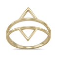 thumbnail image 1 of Bague Triangle Double Plaquée Or 14k, 1 of 1