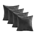 thumbnail image 5 of Home Soft Things Pleated Velvet 4 Piece Throw Pillow Cover Set - Gun Metal - 20" x 20", 5 of 6