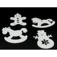 thumbnail image 2 of Set of 4 Unique Christmas Tree Ornaments | Rocking Horses, Snowman, Gingerbread Cookie, 2 of 9