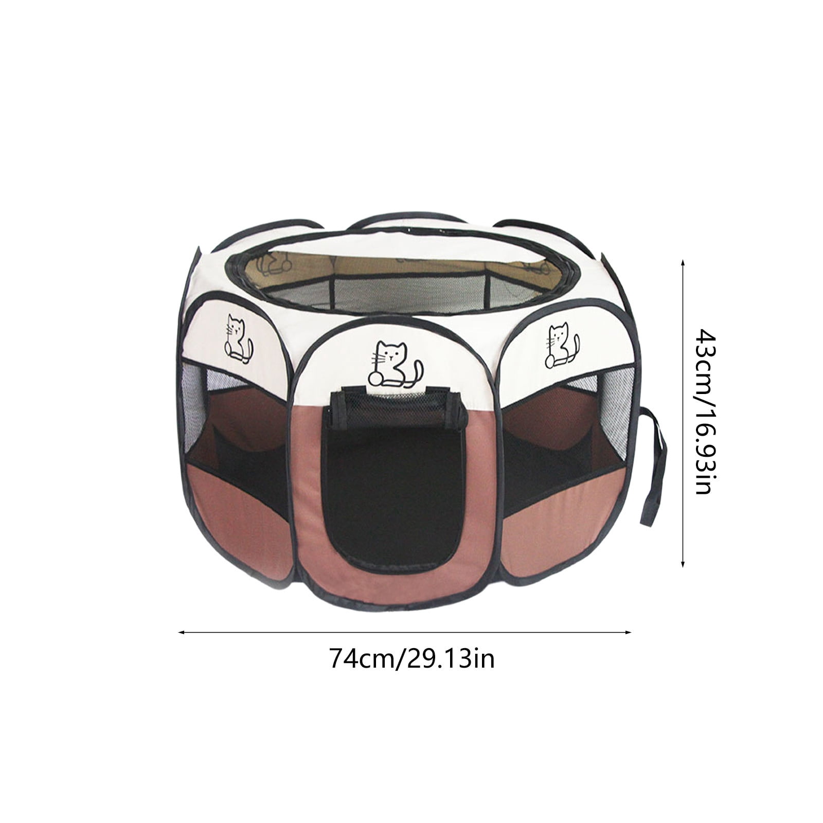 Dog Cat Playpen, Enclosed Foldable Pet Tent, Portable Puppy Pet Crate Indoor for Small Dogs Cats Rabbits, Foldable Dog Cage Enclosure for Outdoor, Dogs Tent Kennel with Carrying Case