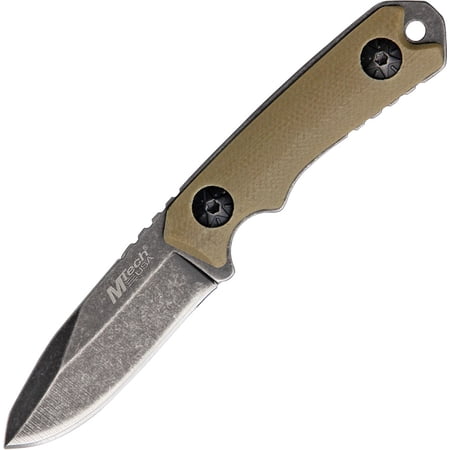 MTECH USA Fixed Stainless Steel Stonewashed Knife