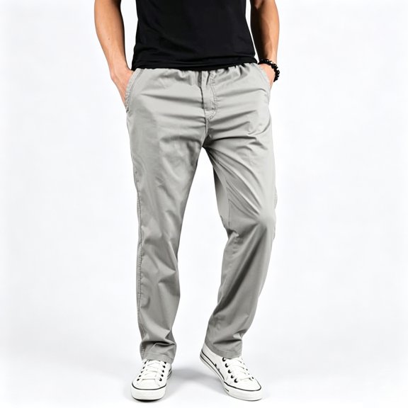 Men 4 Pocket Cargo Work Pants Durable Regular Fit Breathable Outdoor Utility Trousers S-XXL