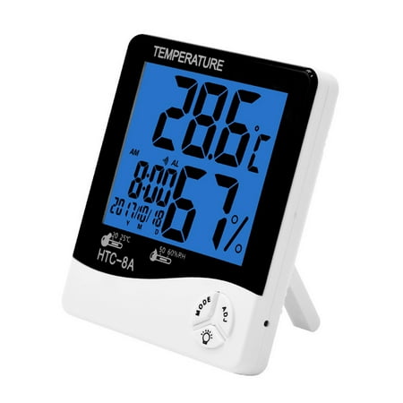 Image of Tomshoo Digital Hygrometer Thermometer Indoor Temperature Monitor with Backlit LCD and Alarm Clock