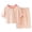 Orange, variant on Girls Pointelle Knit Lettuce Pajama Set-Cute Floral/Cherry/Bow Tee & Pants 2-pc PJs