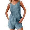 thumbnail image 2 of uublik Women's Loungewear Sets Valentine's Day Lace Sleepwear Cami Shorts Set Nightwear Blue M, 2 of 6