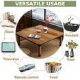 thumbnail image 6 of Japanese Wooden Folding Tea Coffee Tables, Square Floor Adjustable Low Table for Tatami Sitting On The Floor, Foldable Laptop Kotatsu Dining Table Meditation Bay Window Table (70 * 70cm), 6 of 15