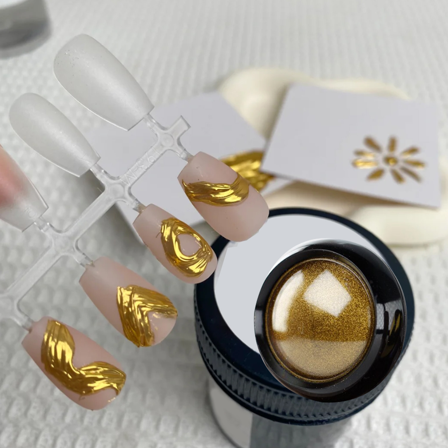 Nail Art Pigmente Set – 2x Mirror Chrome Flip Flop Pigmente + Applikator