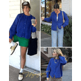 thumbnail image 6 of Womens Cardigan Sweater Button Down Long Sleeve Chunky Soft Knit Sweater Fall Open Front Loose Casual Cardigan Coat, 6 of 6