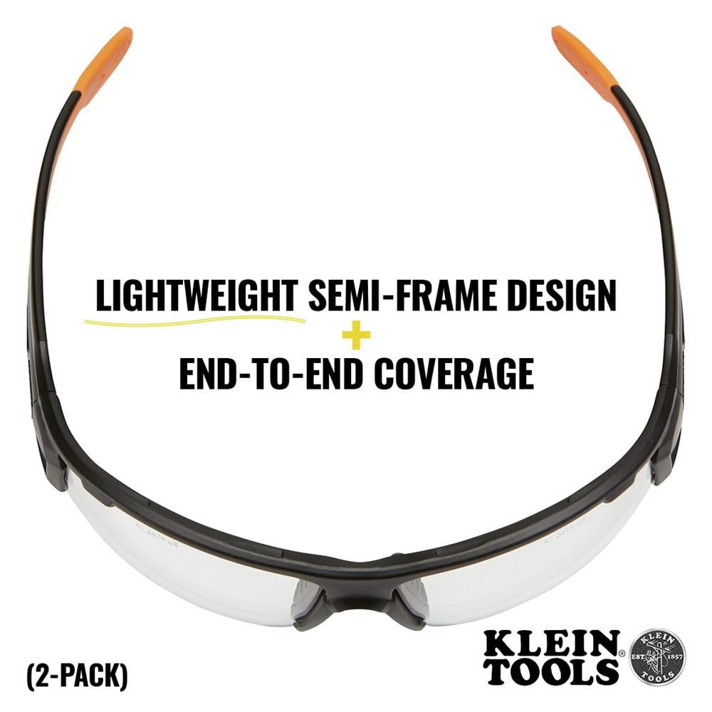 Klein Tools Pro Safety Glasses Wide Lens 2-Pack