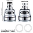 thumbnail image 2 of Kitchen Faucet Head, Sink Aerator 360 ° Rotatable Faucet Sprayer Head Replacement Anti -Splash Tap Booster,3 Water Modes Water Saving Faucet Sprayer Attachment, 2 of 8