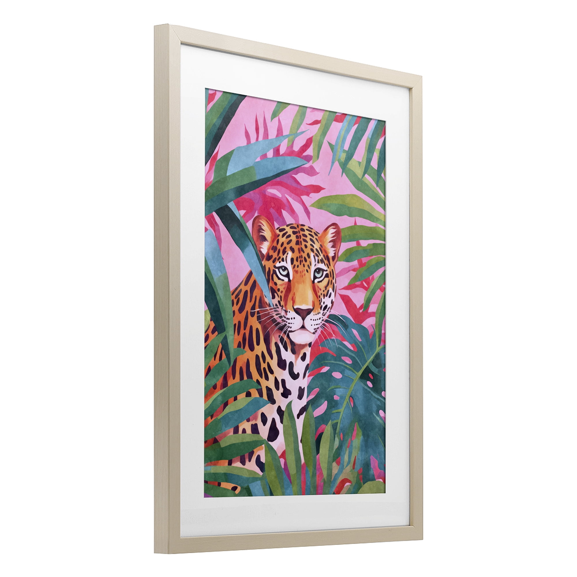 Stupell Industries Wild At Heart Leopard Birch Framed Print Under Glass, design by Andrea Haase
