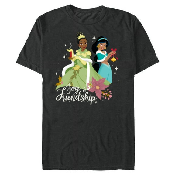 Disney Princesses Tiana & Jasmine - Short Sleeve Blended T-Shirt for Adults - Customized-Dark Heather