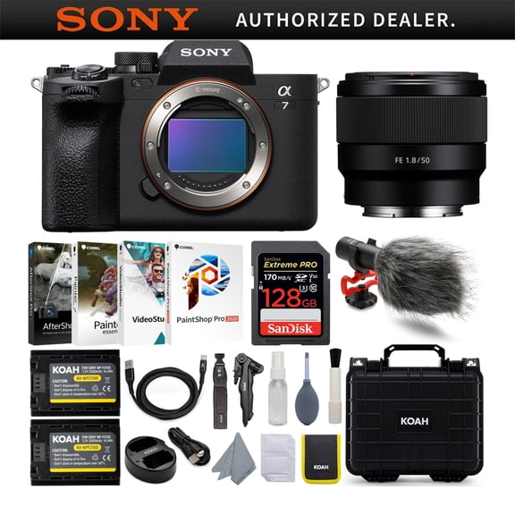 Sony Alpha a7 IV (a7IV, ILCE-7M4) Full-Frame Mirrorless Camera with FE 50mm f/1.8 Lens, 33MP 4K Kit