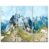 Design Art Alps Summer Panorama - 3 Piece Photographic Print on Wrapped Canvas Set