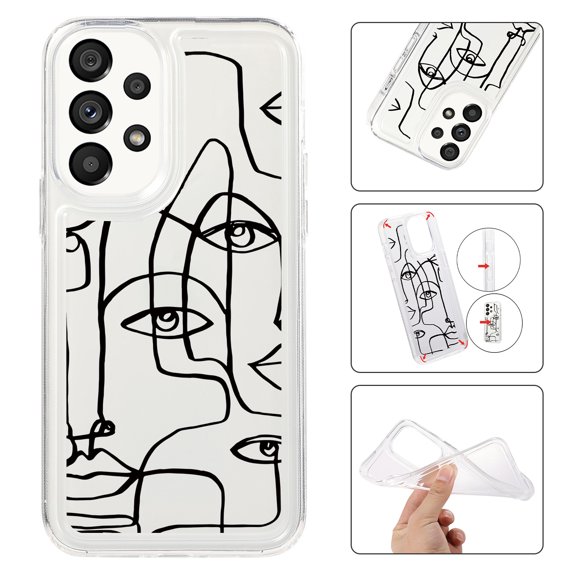 Mantto Case For Samsung A13 4G Phone Case,Luxury Leopard Pattern Design Cases Soft Silicone Slim TPU Shockproof Protective Bumper Cover for Women Men For Samsung Galaxy A13 4G, Eye
