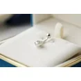 thumbnail image 3 of Solitaire Classic 2Ct Round Cut Lab Created Diamond Engagement Fancy Belly Button Ring 14K White Gold Finish 925 Silver, 3 of 5