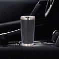 thumbnail image 6 of Stainless Steel Vacuum Insulated Tumbler W/ Lid, Travel Mug, , 20 oz for office and home Outdoor Hot Beverage iced drink - Black, 6 of 8