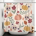 thumbnail image 4 of Tchckioa Halloween Beige Cute Waterproof Shower Curtain,72x84 Hooks Bath Curtain for Bathtub Decor, 4 of 8