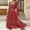 Red, variant on Women's Western Chiffon Ruffle Lantern Long Sleeve Maxi Dress Summer Vintage Ethnic V Neck Swing Long Dresses