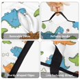 thumbnail image 6 of White Cartoon Dinosaurs Mushrooms Pattern Teens Toddler Nap Mat with Pillow, Sleeping Mat Bag for Preschool Daycare 59"x22", 6 of 6