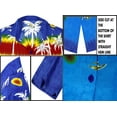 thumbnail image 5 of HAPPY BAY Button Down Shirt for Women Casual Beach Party Short Sleeve Vacation Blouse Shirt Summer Button up Dress Hawaiian Shirts Blouses for Women S Upside Down Palm, Royal Blue, 5 of 6