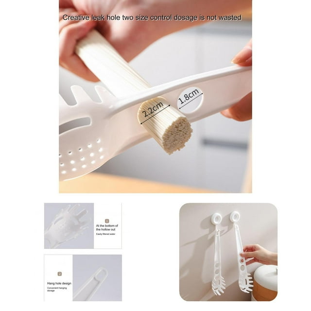 Spaghetti Spoon Heat Resistant Food Grade Hole Design Easy to Clean Anti-slip Filter Residue Plastic Long Handle Pasta Server Kitchen Accessories