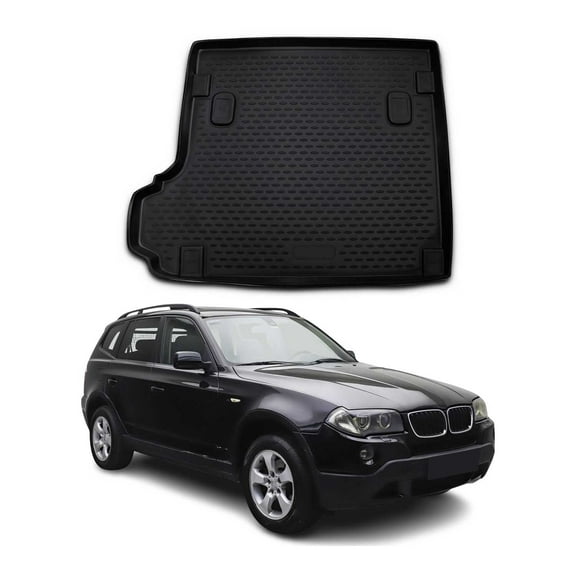 OMAC Cargo Mats Liner for BMW X3 E83 2004-2010 Rubber TPE Black 1Pc