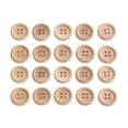 thumbnail image 1 of BUYISI 20 Wooden Buttons In Natural Wood Color Perfect For Clothing And Handmade Items 18Mm, 1 of 5