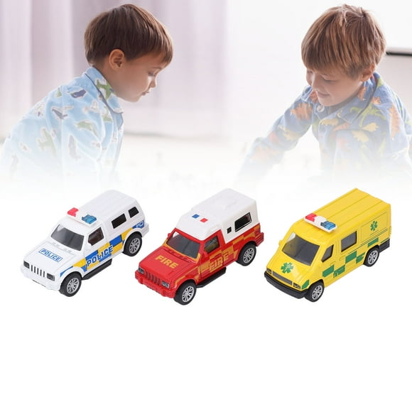 Fire Truck Ambulance Car Toy, Unique Exquisite Emergency Vehicle Model Set for Children