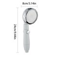 thumbnail image 4 of Rociador de ducha, cabezal de ducha de mano, rociador de baño de alta presión ajustable, accesorio de baño, color blanco plateado Inevent HA000079-02, 4 of 6