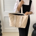 thumbnail image 6 of JVBTVB Women's Cotton Padded Tote Bag Large Capacity Work Shoulder Handbag Quilted Purse Fits 15 inch Laptop, 6 of 8