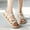 Beige, variant on Sandals On Clearance, Summer Sandals Summer Ladies Sandals Imitation Straw Espadrille Flat Beach Flat Sandals Womens Sandals